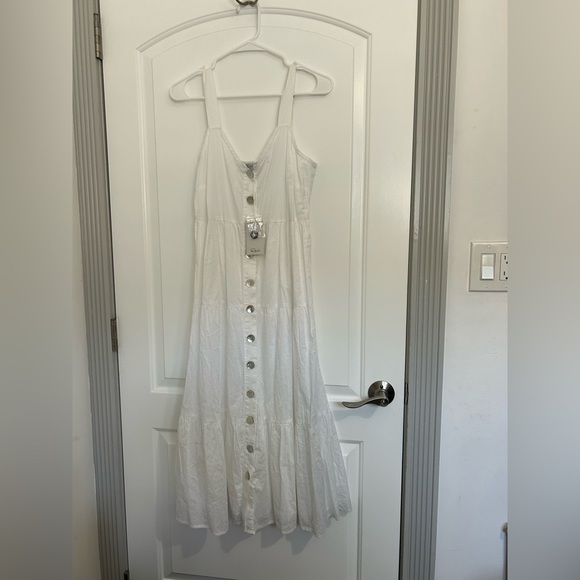Rails Violet Midi White Dress Eco 100% Cotton size small NWT boho flowy - Picture 2 of 14